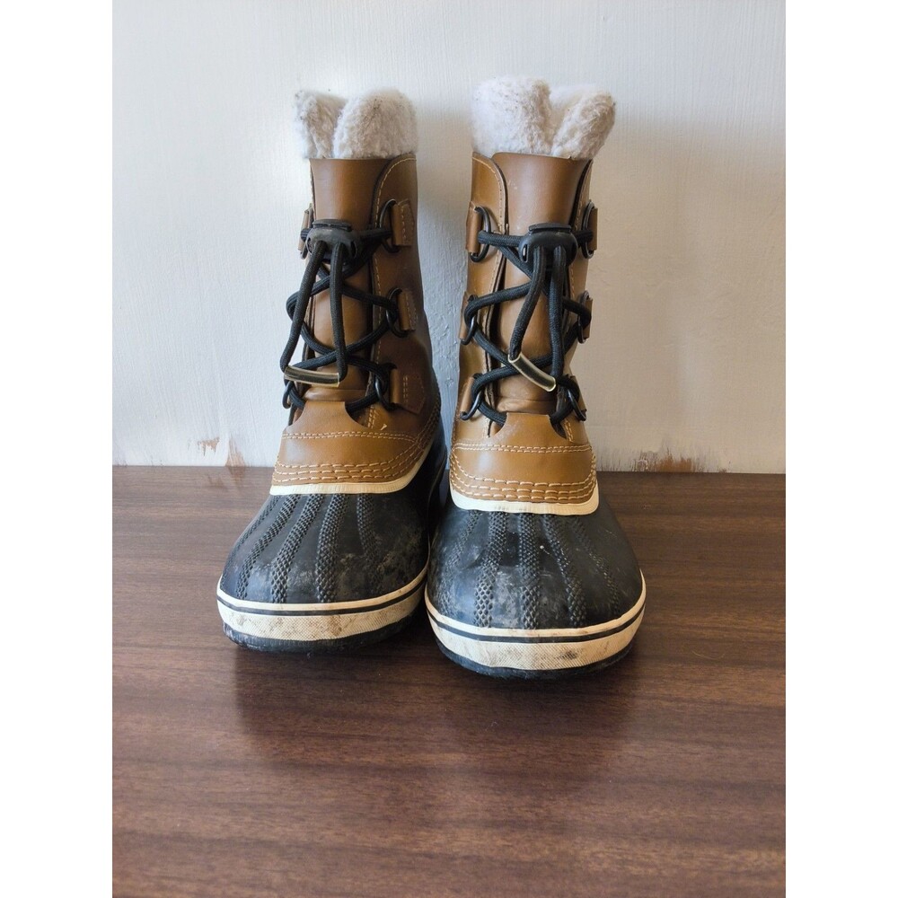 SOREL Youth Kids Z77108 Yoot Pac Mesquite Brown Waterproof Snow Boots Size 2